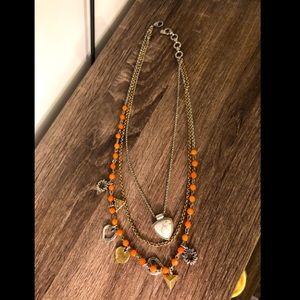 Three chain lucky brand necklace